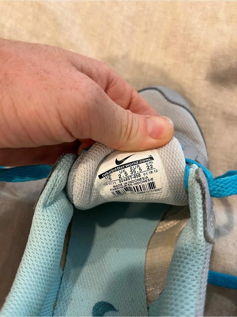 Nike Gray & Teal Athletic Sneakers